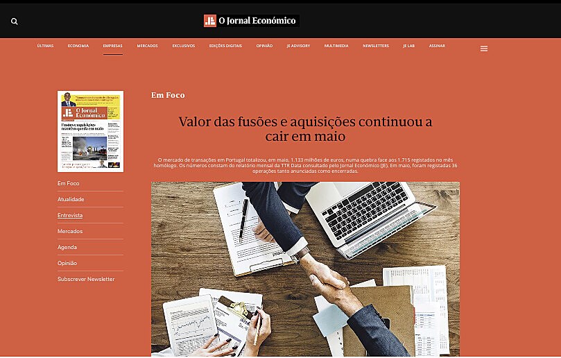 Valor das fuses e aquisies continuou a cair em maio